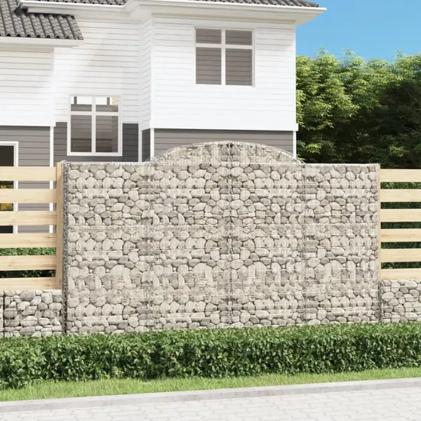 Gossi cosuri gabion arcuite 3 buc, 300x50x180/200 cm, fier galvanizat