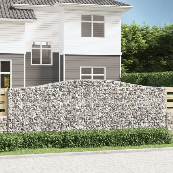 Gossi cosuri gabion arcuite 3 buc. 400x30x140/160 cm fier galvanizat