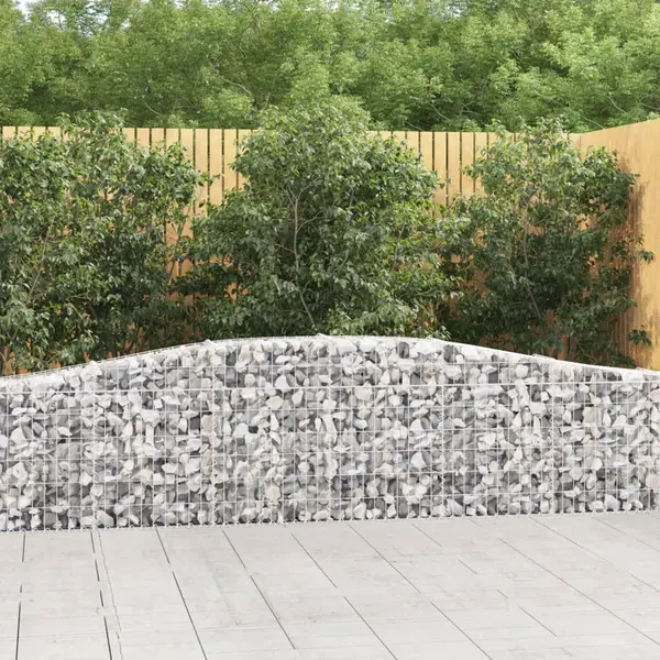 Gossi cosuri gabion arcuite 3 buc, 400x30x60/80 cm, fier galvanizat