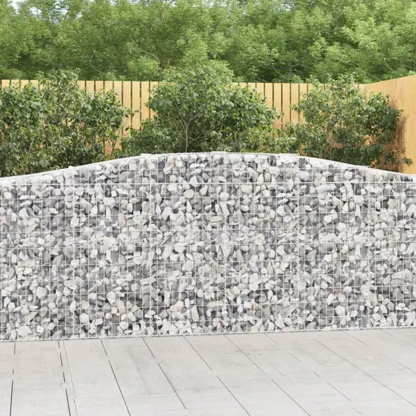 Gossi cosuri gabion arcuite 3 buc, 400x50x100/120 cm fier galvanizat