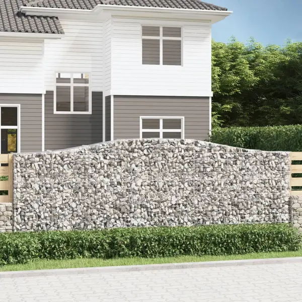 Gossi cosuri gabion arcuite 3 buc, 400x50x140/160 cm, fier galvanizat