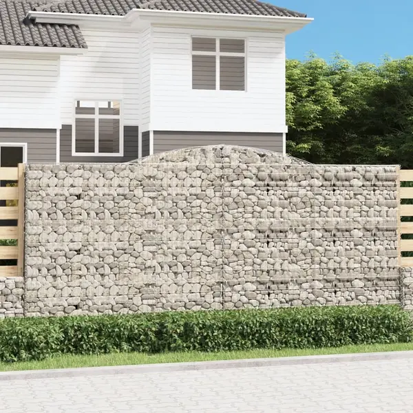 Gossi cosuri gabion arcuite 3 buc, 400x50x180/200 cm, fier galvanizat