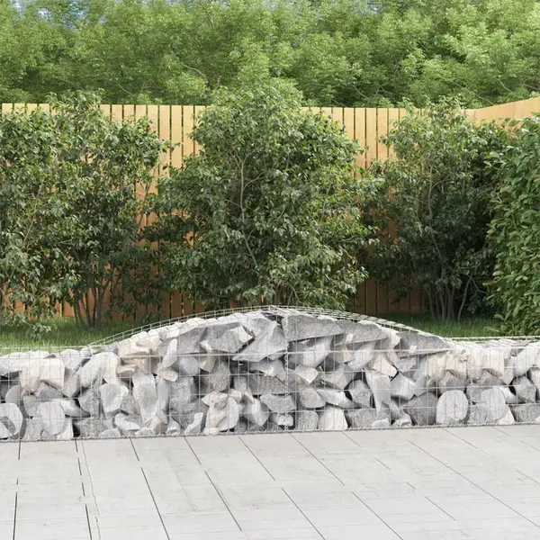 Gossi cosuri gabion arcuite 3 buc, 400x50x40/60 cm, fier galvanizat