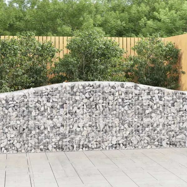 Gossi cosuri gabion arcuite 3 buc, 400x50x80/100 cm, fier galvanizat