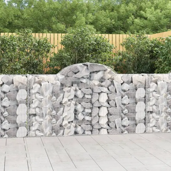 Gossi cosuri gabion arcuite 4 buc, 200x30x100/120 cm fier galvanizat