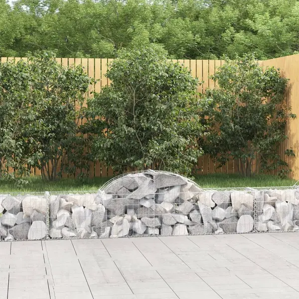 Gossi cosuri gabion arcuite 4 buc, 200x30x40/60 cm, fier galvanizat