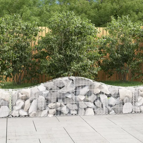 Gossi cosuri gabion arcuite 4 buc, 200x30x40/60 cm, fier galvanizat