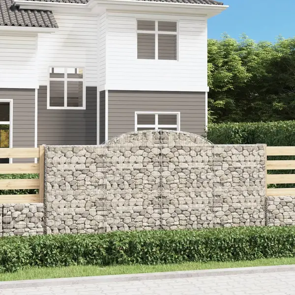 Gossi cosuri gabion arcuite 4 buc. 300x50x140/160cm fier galvanizat