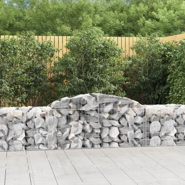 Gossi cosuri gabion arcuite 4 buc, 300x50x60/80 cm, fier galvanizat