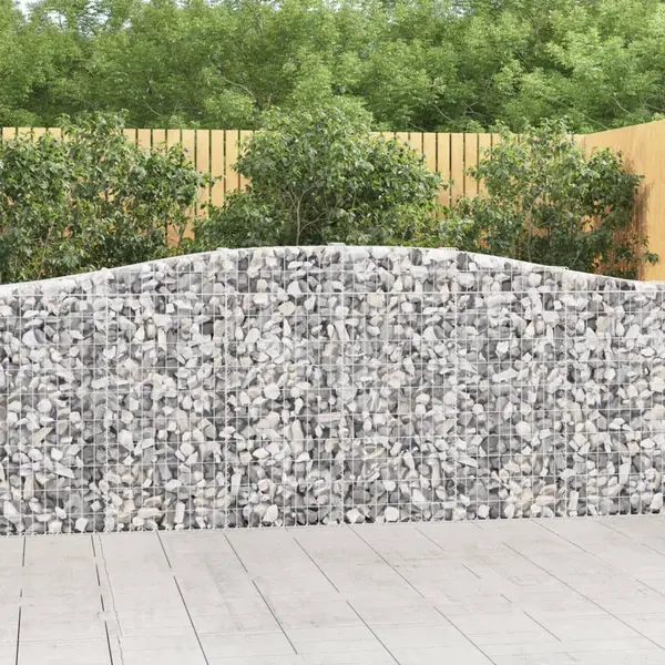Gossi cosuri gabion arcuite 4 buc, 400x30x100/120 cm fier galvanizat