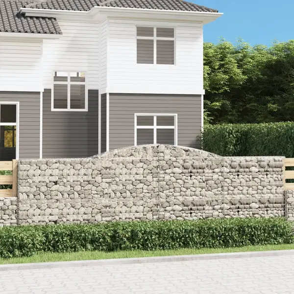 Gossi cosuri gabion arcuite 4 buc. 400x30x120/140cm fier galvanizat