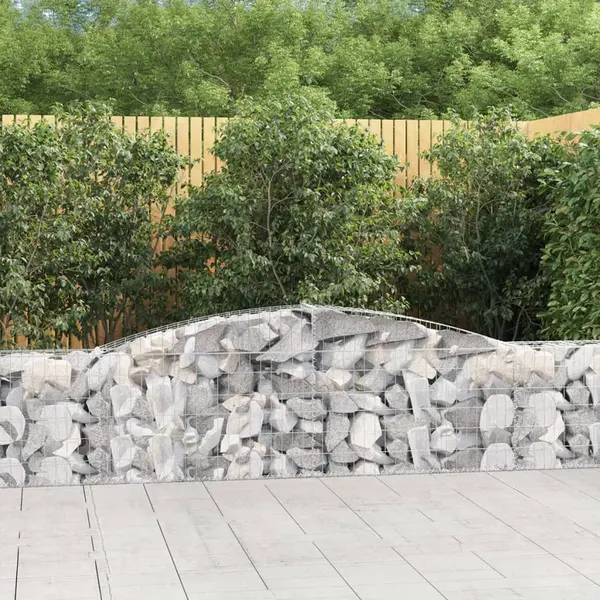 Gossi cosuri gabion arcuite 4 buc, 400x30x60/80 cm, fier galvanizat
