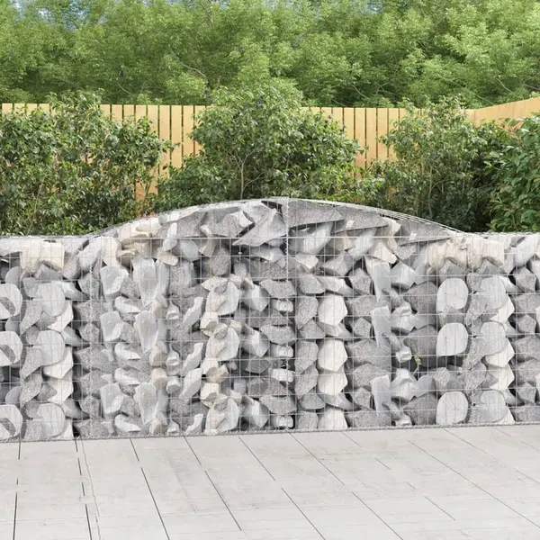 Gossi cosuri gabion arcuite 4 buc, 400x50x100/120 cm fier galvanizat