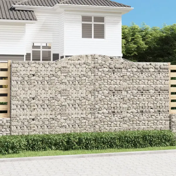 Gossi cosuri gabion arcuite, 4 buc 400x50x200/220 cm, fier galvanizat