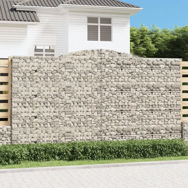 Gossi cosuri gabion arcuite, 4 buc, 400x50x220/240cm, fier galvanizat