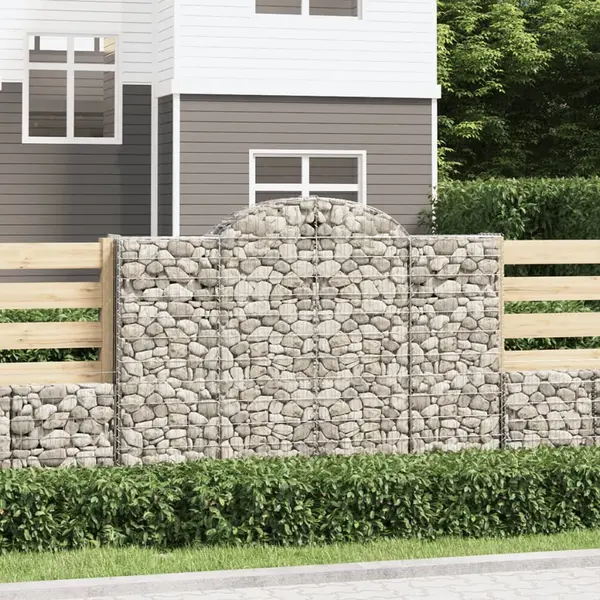 Gossi cosuri gabion arcuite 5 buc, 200x50x140/160 cm, fier galvanizat