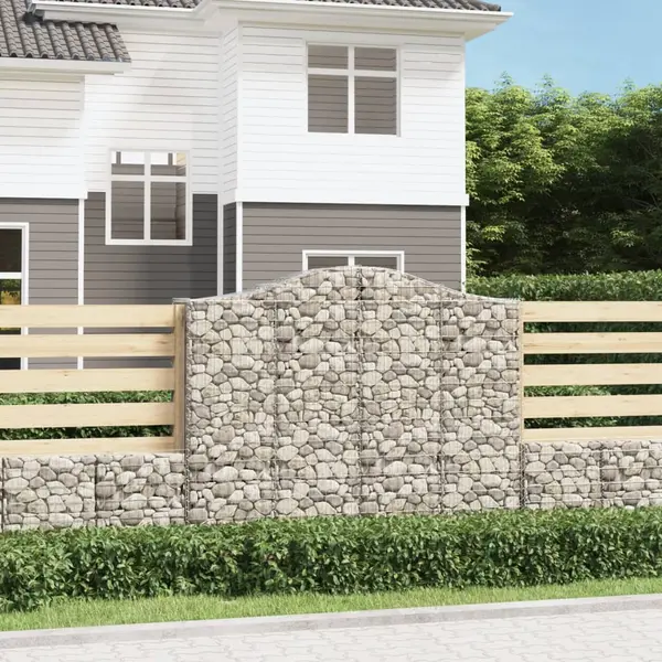 Gossi cosuri gabion arcuite 5 buc, 200x50x160/180 cm, fier galvanizat
