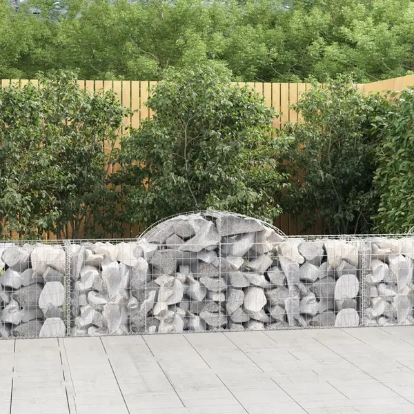 Gossi cosuri gabion arcuite 5 buc, 200x50x60/80 cm, fier galvanizat