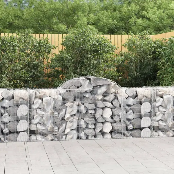 Gossi cosuri gabion arcuite 5 buc, 200x50x80/100 cm, fier galvanizat