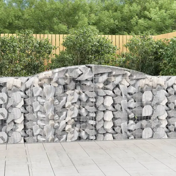 Gossi cosuri gabion arcuite 5 buc, 400x50x100/120 cm fier galvanizat