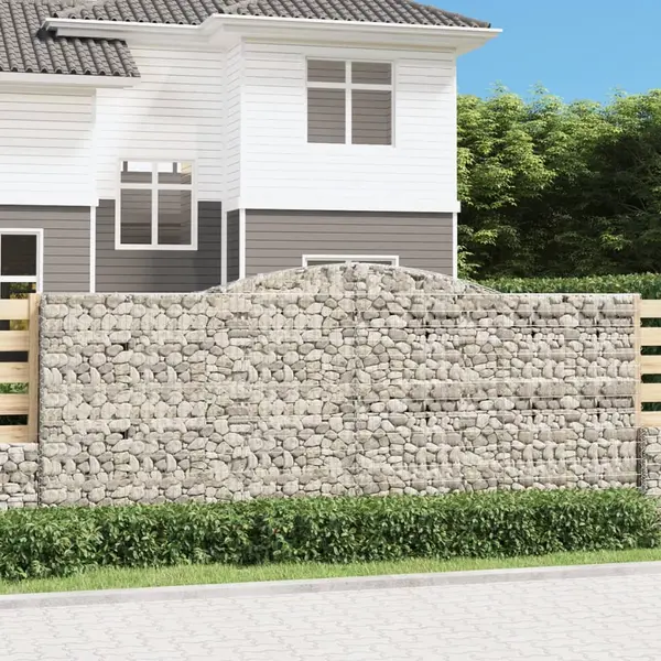 Gossi cosuri gabion arcuite 5 buc. 400x50x160/180 cm, fier galvanizat