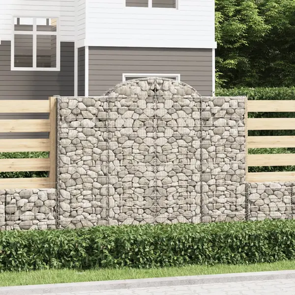 Gossi cosuri gabion arcuite 6 buc, 200x50x160/180 cm, fier galvanizat