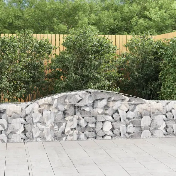 Gossi cosuri gabion arcuite 6 buc, 400x30x60/80 cm, fier galvanizat