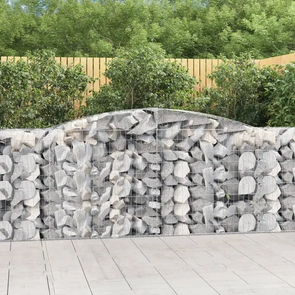 Gossi cosuri gabion arcuite 6 buc, 400x50x100/120 cm fier galvanizat