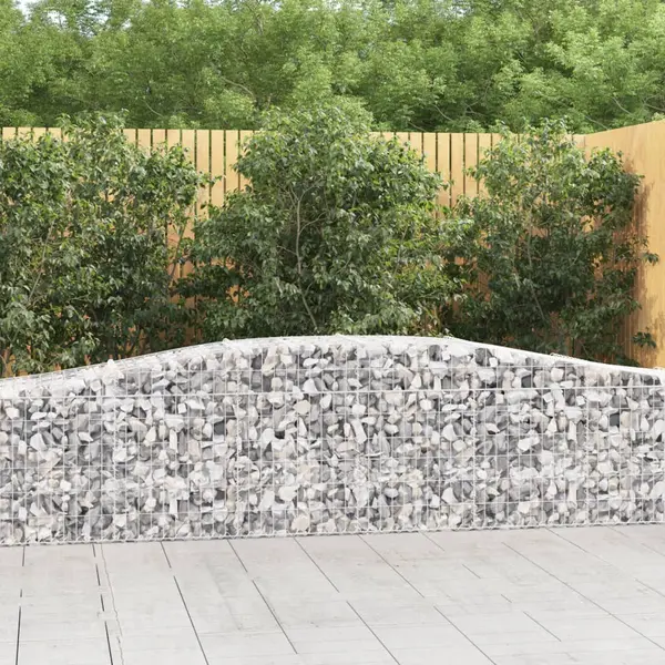 Gossi cosuri gabion arcuite 6 buc, 400x50x60/80 cm, fier galvanizat