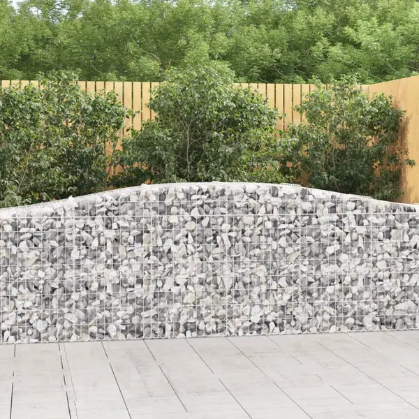 Gossi cosuri gabion arcuite 6 buc, 400x50x80/100 cm, fier galvanizat
