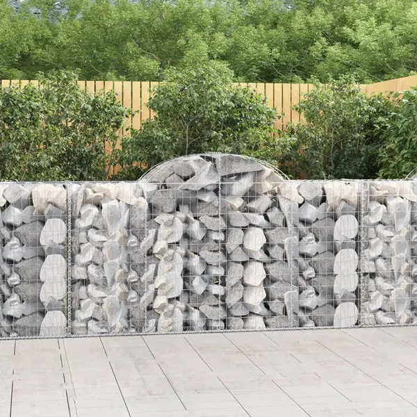 Gossi cosuri gabion arcuite 7 buc, 200x50x100/120 cm, fier galvanizat