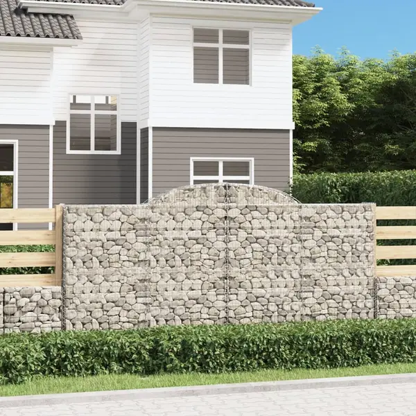 Gossi cosuri gabion arcuite 7 buc, 300x50x140/160cm, fier galvanizat