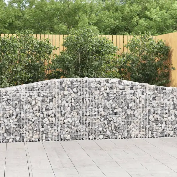Gossi cosuri gabion arcuite 7 buc, 400x30x80/100 cm, fier galvanizat