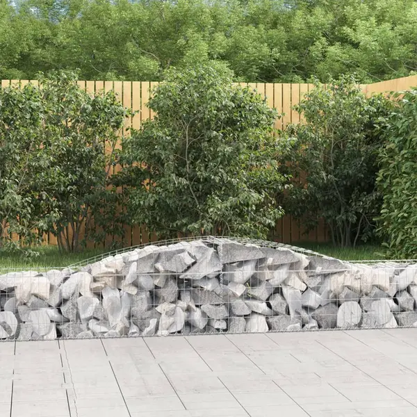 Gossi cosuri gabion arcuite 7 buc, 400x50x40/60 cm, fier galvanizat