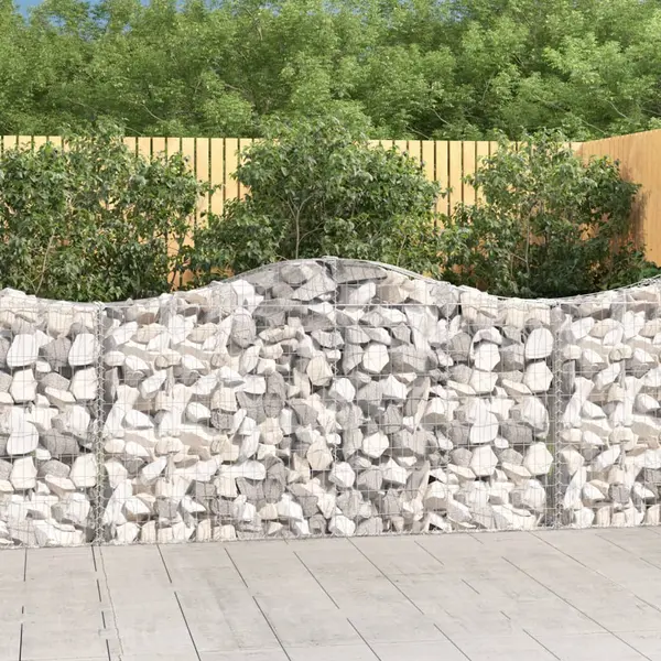 Gossi cosuri gabion arcuite 8 buc, 200x30x100/120 cm fier galvanizat