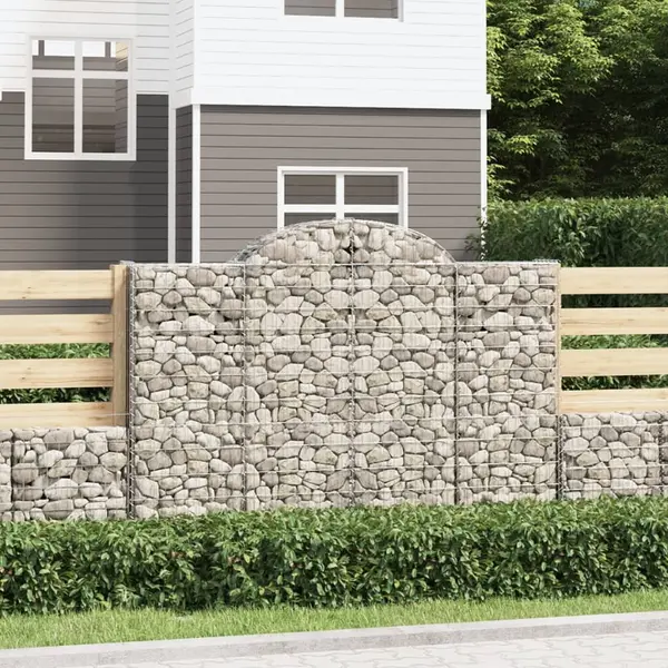 Gossi cosuri gabion arcuite 8 buc, 200x50x140/160 cm, fier galvanizat