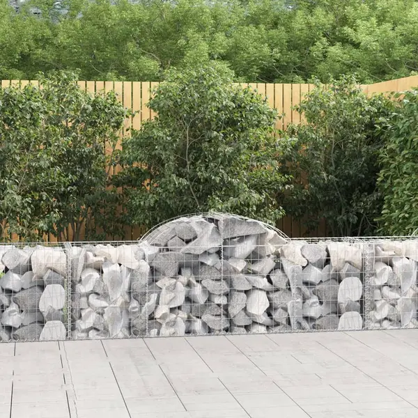 Gossi cosuri gabion arcuite 8 buc, 200x50x60/80 cm, fier galvanizat