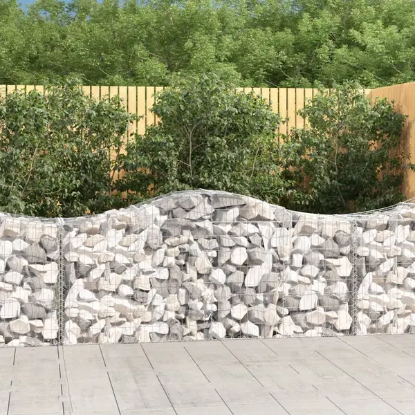 Gossi cosuri gabion arcuite 8 buc, 200x50x80/100 cm, fier galvanizat