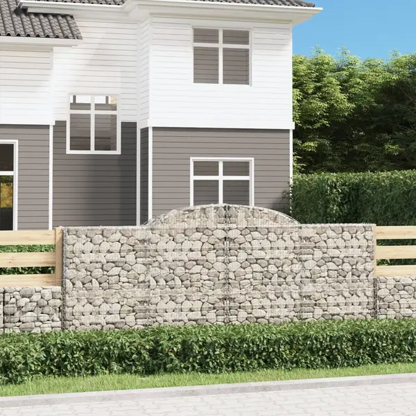 Gossi cosuri gabion arcuite 8 buc, 300x30x120/140 cm, fier galvanizat