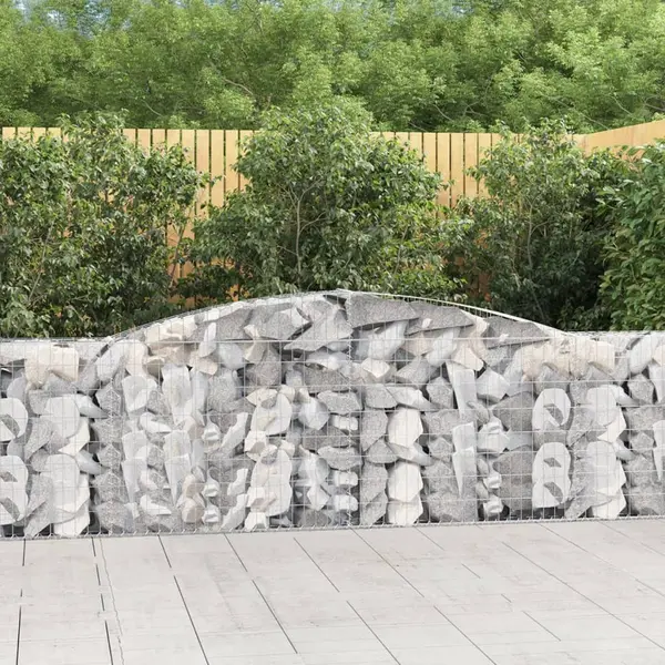 Gossi cosuri gabion arcuite 8 buc, 400x30x80/100 cm, fier galvanizat