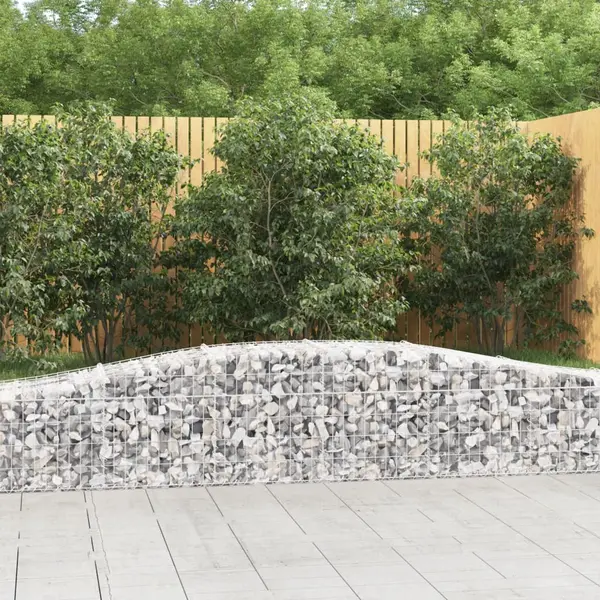 Gossi cosuri gabion arcuite 8 buc, 400x50x40/60 cm, fier galvanizat