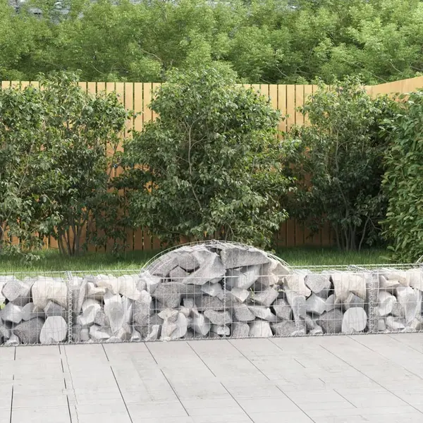 Gossi cosuri gabion arcuite 9 buc, 200x50x40/60 cm, fier galvanizat