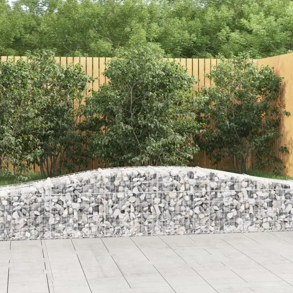 Gossi cosuri gabion arcuite 9 buc, 400x50x40/60 cm, fier galvanizat