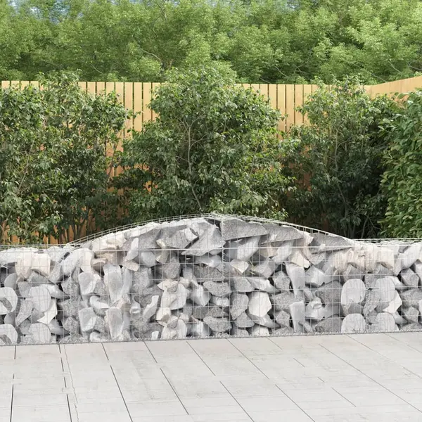 Gossi cosuri gabion arcuite 9 buc, 400x50x60/80 cm, fier galvanizat