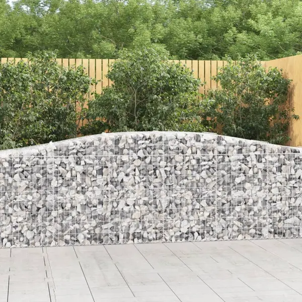 Gossi cosuri gabion arcuite 9 buc, 400x50x80/100 cm, fier galvanizat