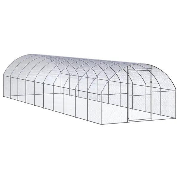 Gossi cotet de gaini pentru exterior, 3x10x2 m, otel zincat