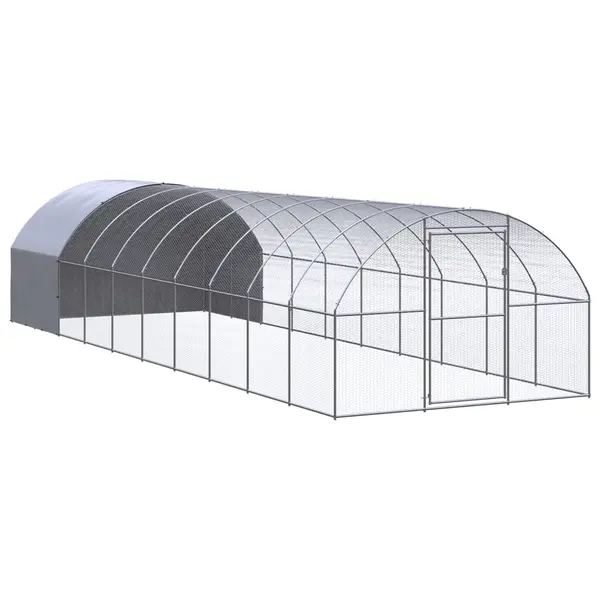 Gossi cotet de gaini pentru exterior, 3x10x2 m, otel zincat