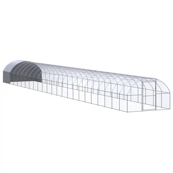 Gossi cotet de gaini pentru exterior, 3x24x2 m, otel zincat
