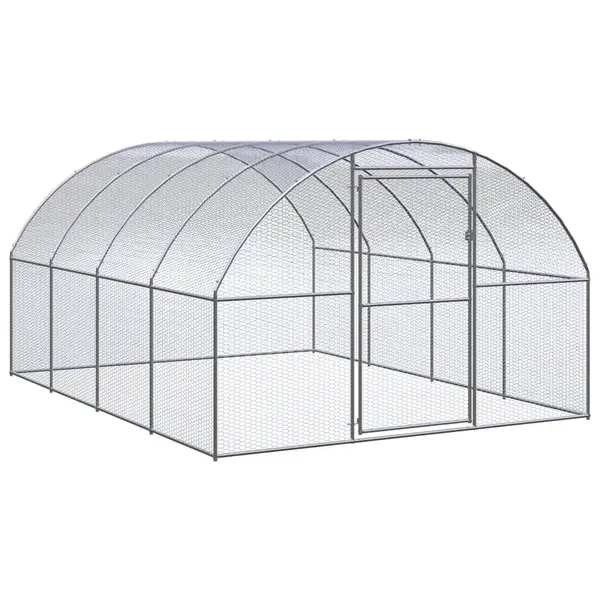 Gossi cotet de gaini pentru exterior, 3x4x2 m, otel zincat