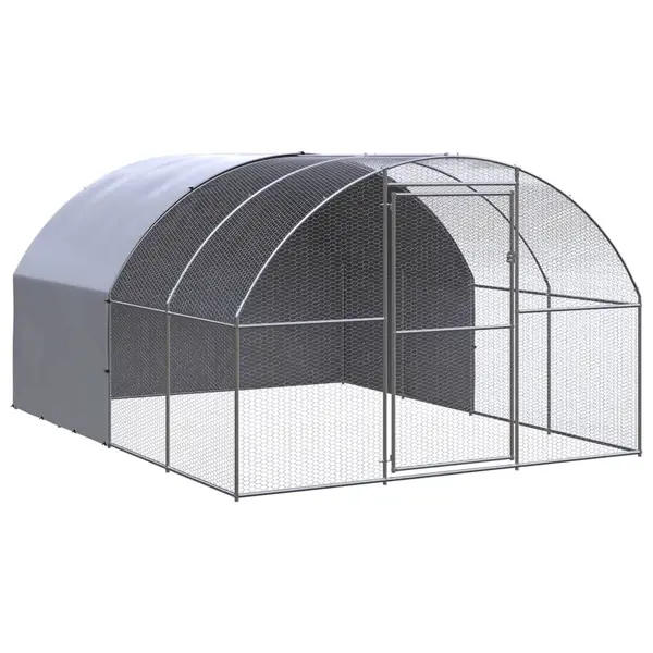 Gossi cotet de gaini pentru exterior, 3x4x2 m, otel zincat